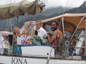 Our favorite boat family on SV Iona. Their circumnavigation is almost complete at this point!