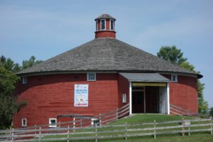 Round barn outside the Shelburne Museum