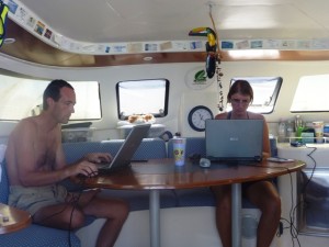 Our office on the boat for eight years