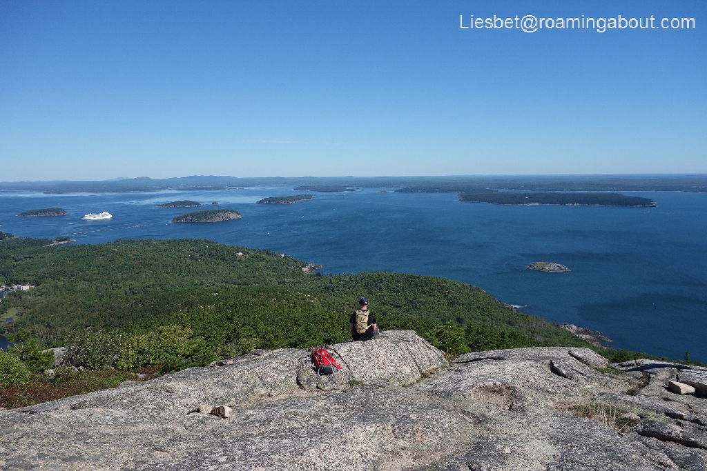 View from the top of Champlain Mountain, Acadia NP - the edge offers front row seats